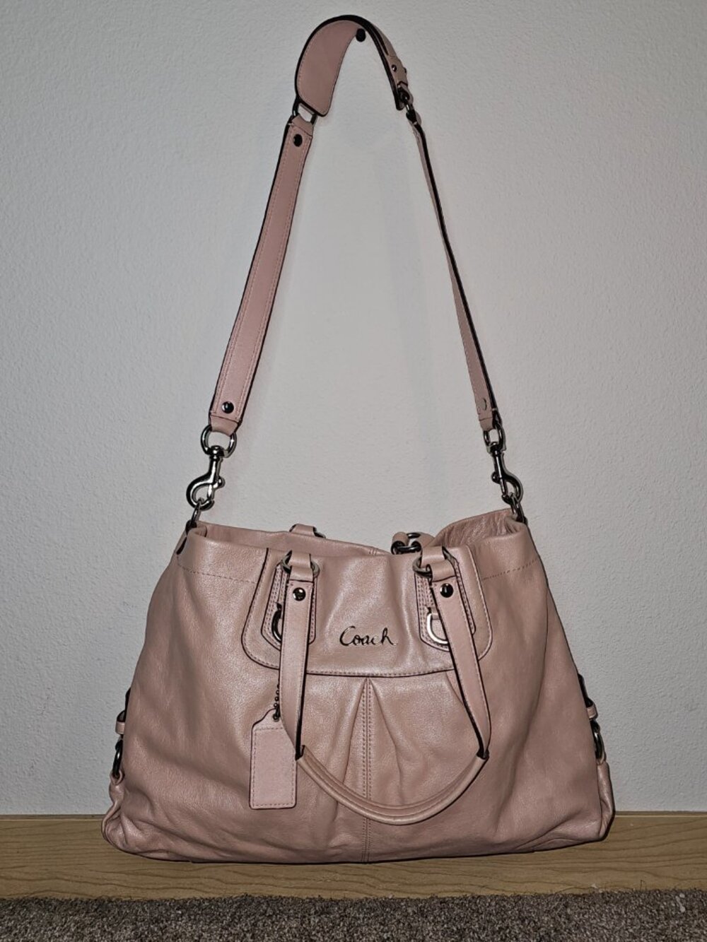 Light pink coach purse